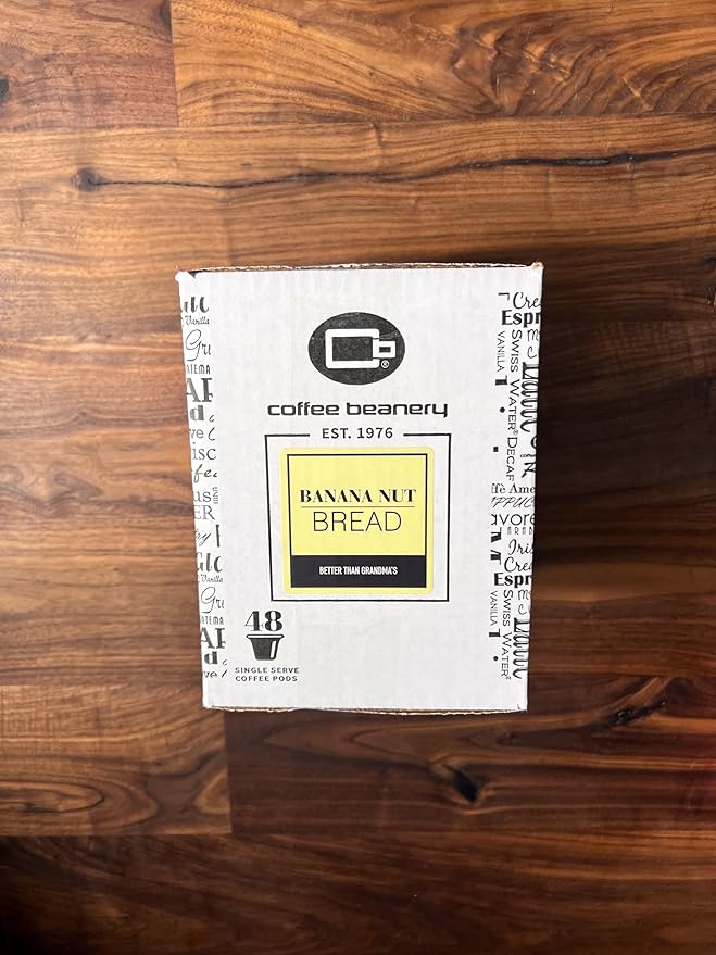 Banana Nut Bread Coffee Pods by Coffee Beanery | 96ct Bulk Medium Roast Arbica Coffee
