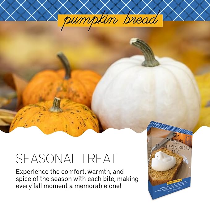 Southern Living Gourmet Pumpkin Bread Mix, Easy-to-Bake Delight, Perfect for Potlucks, Fall