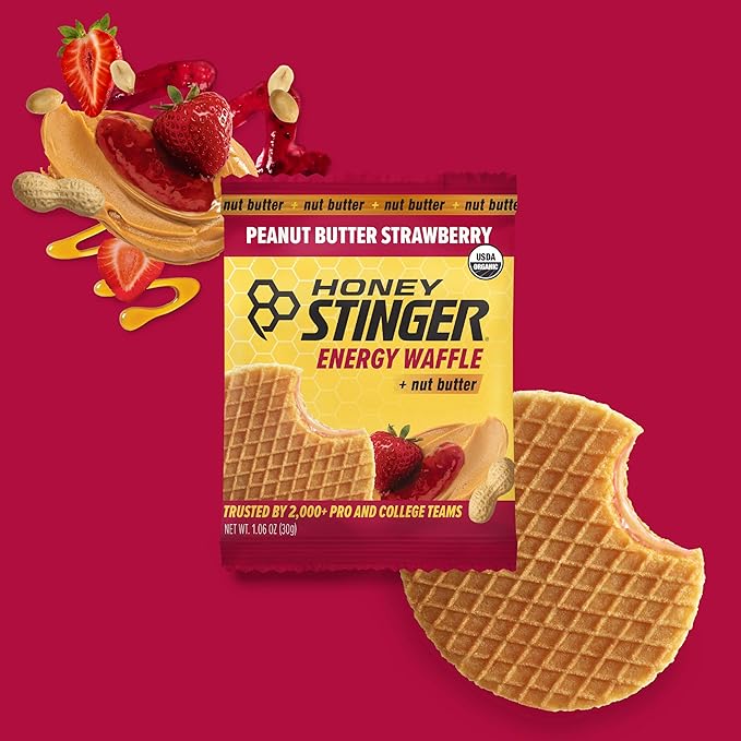 Honey Stinger Organic Peanut Butter Energy Waffle Variety Pack, 6 Pack Each of Peanut Butter, PB