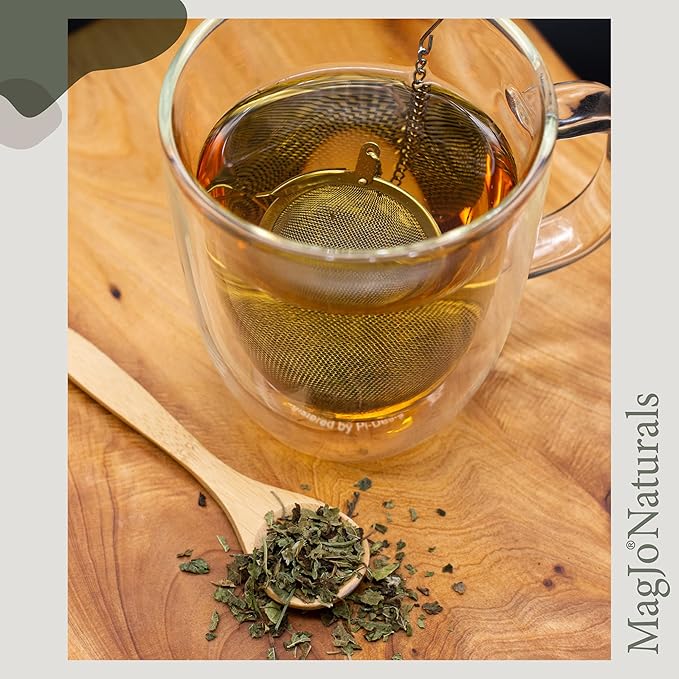 MagJo Naturals Lemon Balm Tea, Bulk Herbal Tea, Loose Leaf Melissa Officinalis, Caffeine Free, Cut