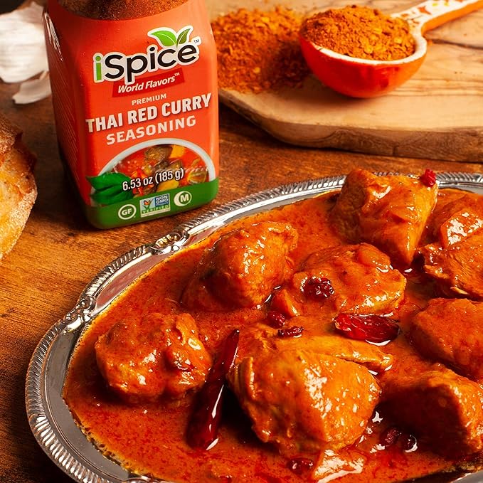iSpice - THAI RED CURRY SEASONING World Flavor Super Spice Blend | All Natural | Ready to use as is