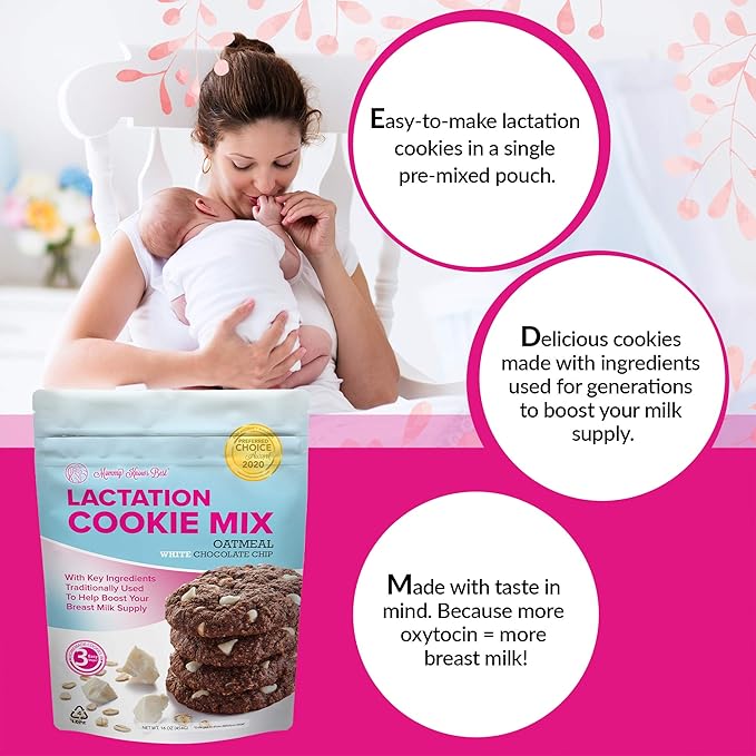 Lactation Cookies Mix - Oatmeal Breastfeeding Cookie Supplement Support for Breast Milk Supply
