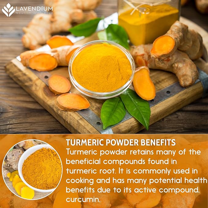 20oz (1.25 lbs) Turmeric Powder, 100% Natural & Pure, Ground, Seasoning Root Powder, No Additives
