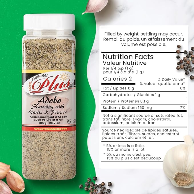 Cool Runnings Adobo Seasoning with Pepper and Garlic 800g – Savory and Aromatic Adobo Spice Blend