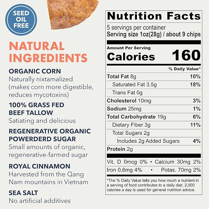 MASA Tortilla Chips Snack Pack - Seed Oil Free Snacks, Organic Chips Tortilla - Gluten & Dairy