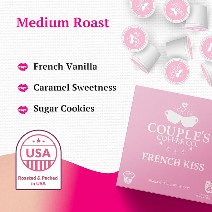 Couple's Coffee French Vanilla K-Cups | Gives Back to Military Families | Medium Roast Coffee Pods