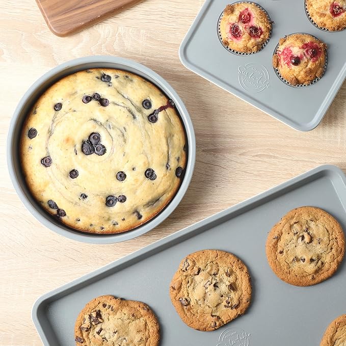SUR LA TABLE Kitchen Essentials Bake Sale 9 Inch PFOA, PFAS, PTFE Free Nonstick Round Cake Pan