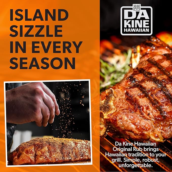 Da Kine Hawaiian Premium BBQ Dry Rub Seasoning - Authentic BBQ Seasoning Blend, Perfect Gourmet Rub