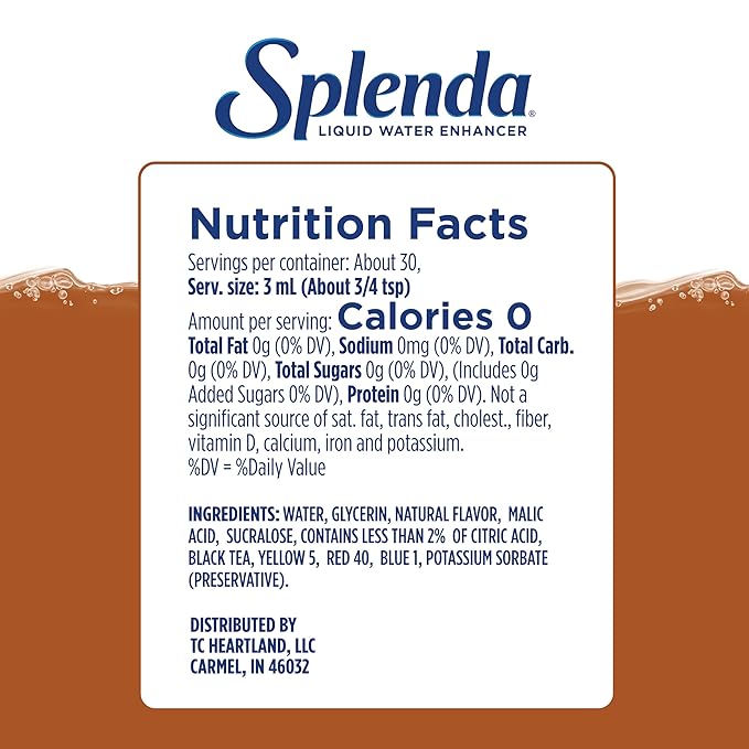 SPLENDA Liquid Water Enhancer Drops, Sugar Free, Zero Calorie, Natural Flavor, Concentrated Drink
