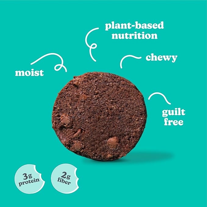 Love + Chew, Mint Cacao Brownie Minis - 18 Count - Tasty Gluten Free Cookies - Vegan - Healthy