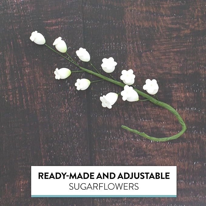 Global Sugar Art Lily of The Valley Sugar Cake Flowers Filler Spray, White, 5 Count by Chef Alan