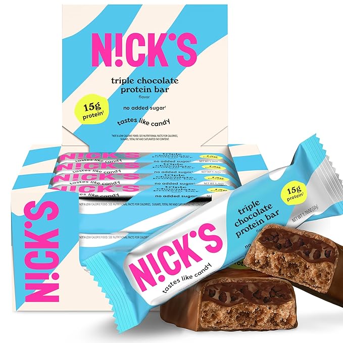 Nick?™s Triple Chocolate Protein Bars ??12-Count Box | High Protein, Low Calories, Low Carbs, Keto