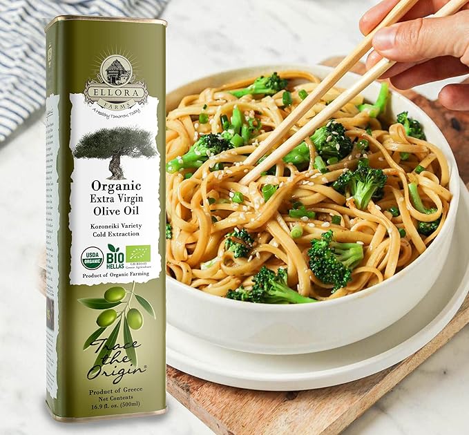 Ellora Farms, USDA Organic Extra Virgin Olive Oil, 2024 Harvest, Gold Award, Unfiltered, High