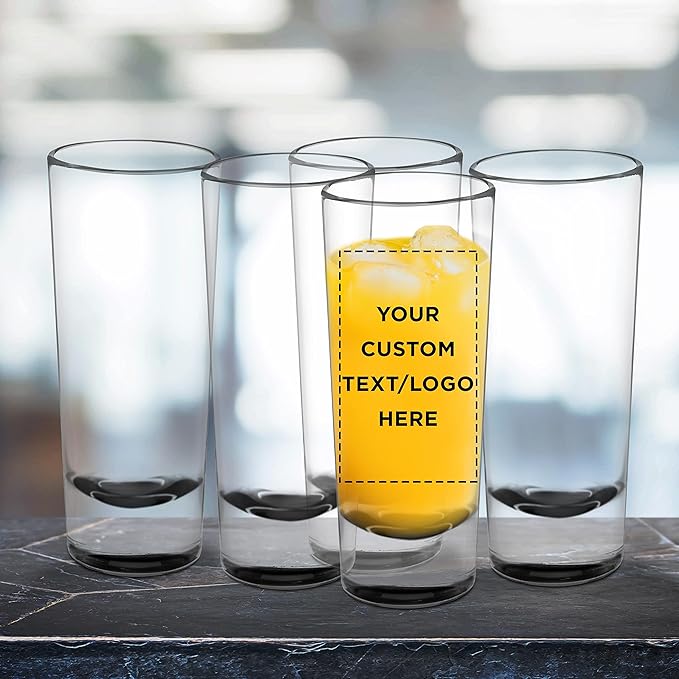 Custom Cordial Shooter Shot Glasses 2 oz. Set of 100, Personalized Bulk Pack - Great for Birthdays