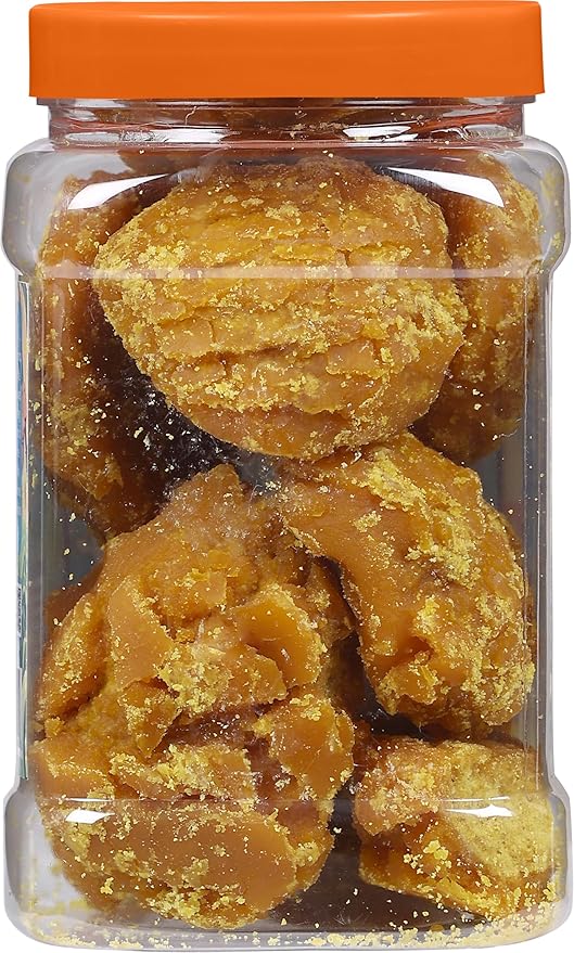 Rani Haldi Gur (Turmeric with Indian Jaggery) Indian Unrefined Raw Cane Sugar 17.5oz (1.1lbs) 500g