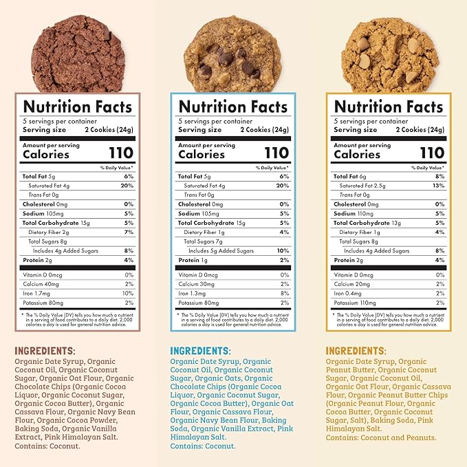 Skout Organic Soft Baked Cookie Variety Pack (3 Pack) | Soft Baked Cookies | Plant-Based | Vegan |