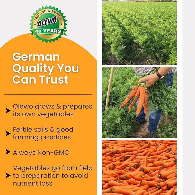 Olewo Original Carrots for Dogs ??Fiber for Perfect Poop, Dog Food Toppers for Picky Eaters
