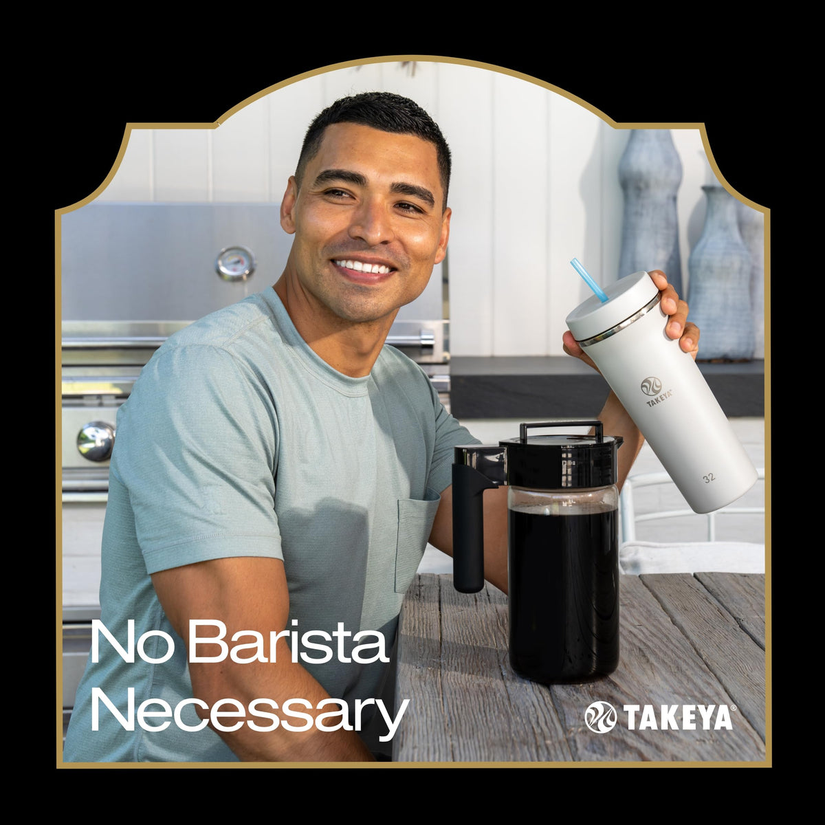 Takeya Glass Cold Brew Coffee Maker for Iced Coffee, Airtight Pitcher, Premium Quality, 2 Quart