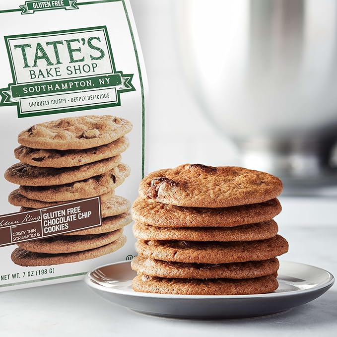 Tate's Bake Shop Gluten Free Cookies Variety Pack, Lemon, Ginger Zinger and Chocolate Chip Cookies