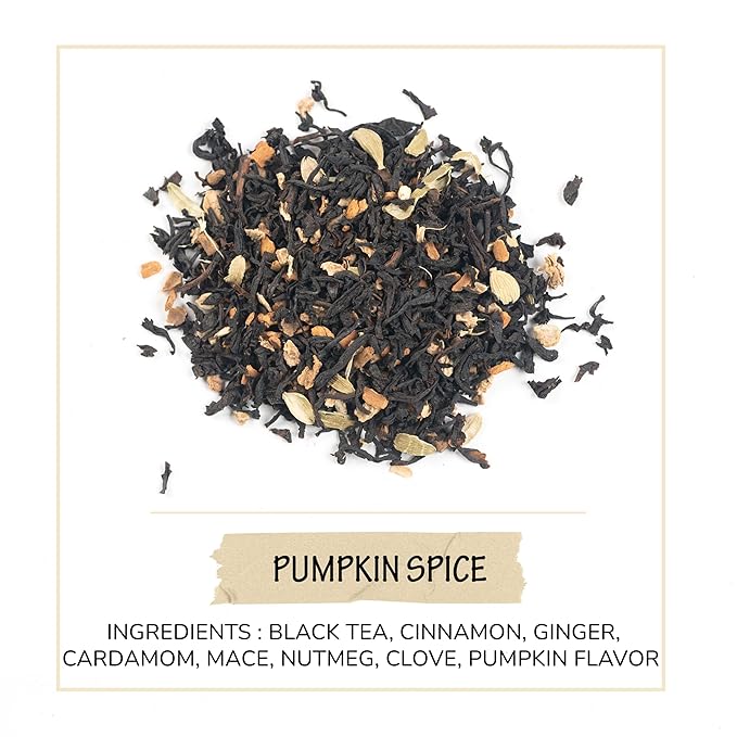 BREWIX, Pumpkin Spice Black Tea, Loose Leaf Tea (50+ Cups, 3.53oz/100g) | Fall | Halloween | Warm