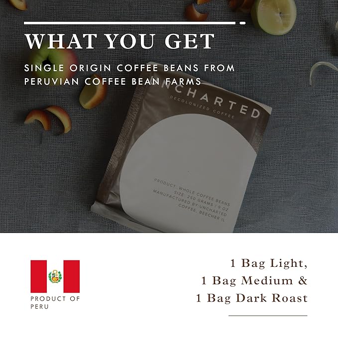Single-Origin Organic Coffee Beans Gift Box, Light, Medium or Dark Roast Organic Whole Bean Coffee