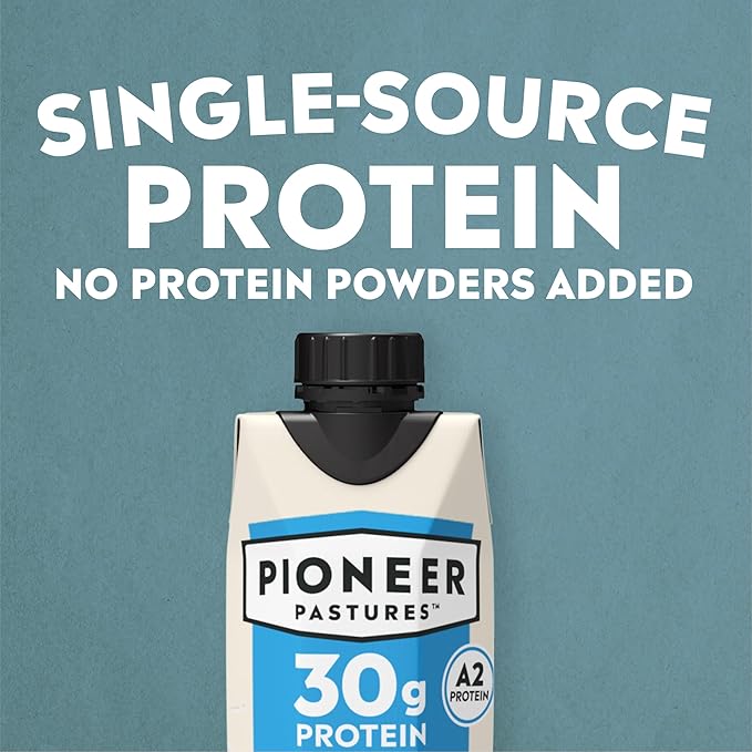 Pioneer Pastures - High Protein A2 Milkshakes - Vanilla - A2 Nutritional Milk, 30g Protein, 2g