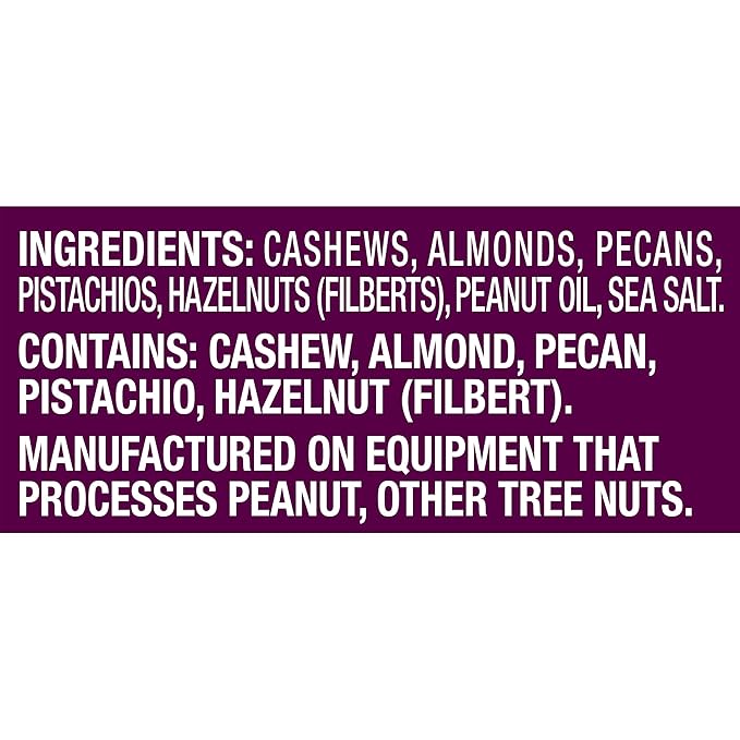 PLANTERS Deluxe Mixed Nuts, Cashews, Almonds, Pecans, Pistachios, Hazelnuts, Roasted with Sea Salt