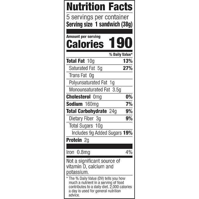 Nature Valley Biscuit Sandwiches, Coconut Butter, Snacks, 5 ct, 6.75 OZ (Pack of 12)