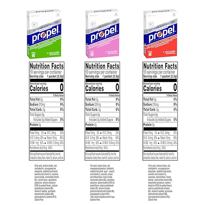 Propel Electrolyte Enhanced Water Drink Mix Powder Packets, Kiwi Strawberry Variety Pack, Zero