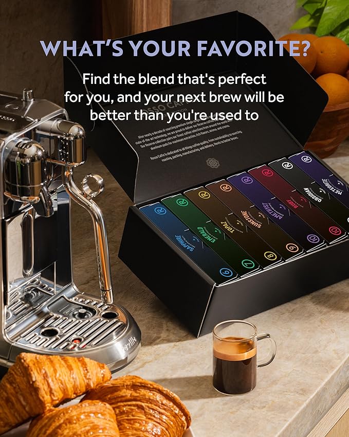 ROSSO CAFFÈ Espresso Coffee Pods for Nespresso Original Machines - 80 Capsules Variety Pack, 8