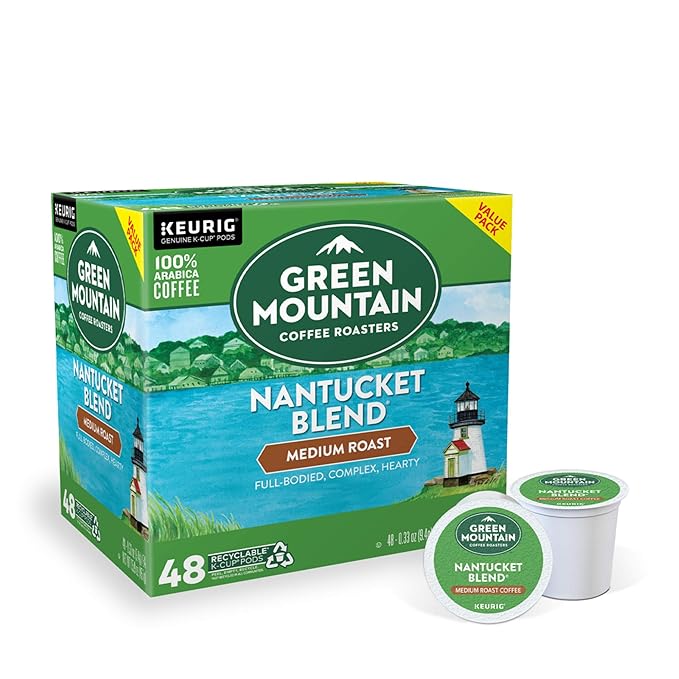 Green Mountain Coffee Roasters Nantucket Blend, Single-Serve Keurig K-Cup Pods, Medium Roast Coffee