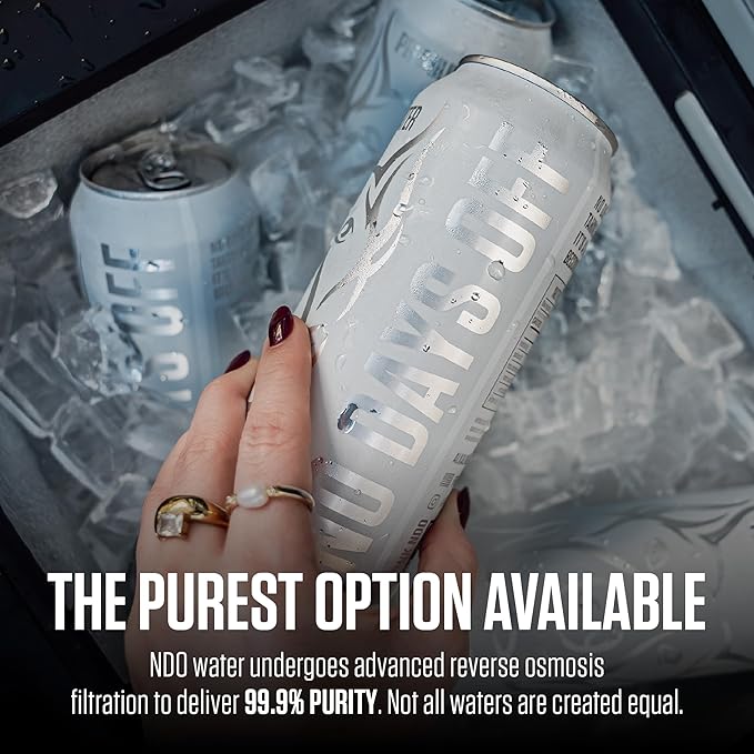 NDO H2O Premium Alkaline Water Case - 12 Pack (16 fl oz, Still) | Reverse Osmosis Purified Canned