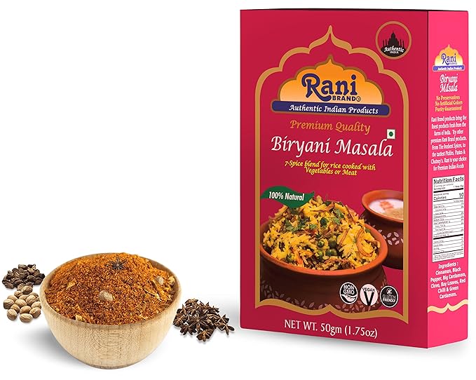 Rani Biryani Masala Curry (7-Spice Blend for Indian Rice Dishes, Pullao/Pilau) 1.75oz (50g) ~ All