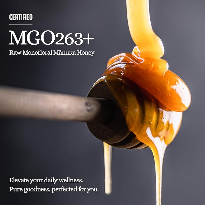 Manuka Emporium Raw Manuka Honey Packets On-the-Go MGO263+ (UMF 10+ Equiv.) 72 x 0.18oz