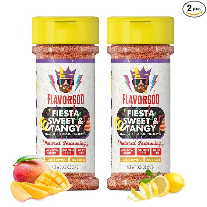 Fiesta Sweet & Tangy Seasoning Mix by Flavor God, Pack of 2 - Premium All Natural & Healthy Spice