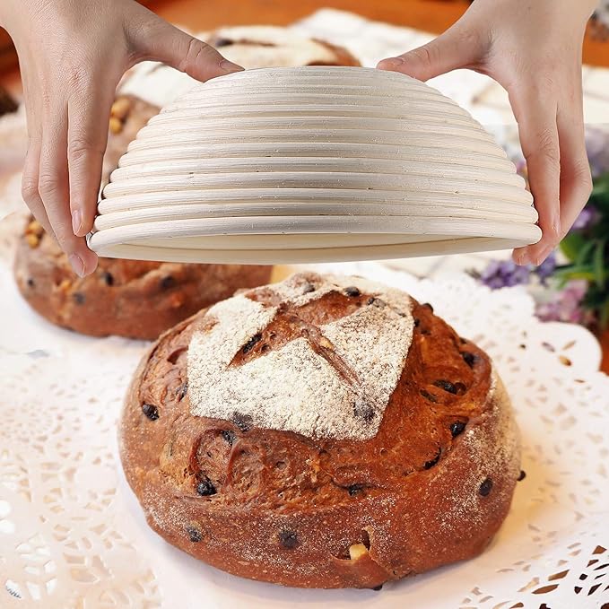 Wwyybfk Banneton Bread Proofing Basket, Sourdough Bread Baking Supplies, 9" Sourdough Bread