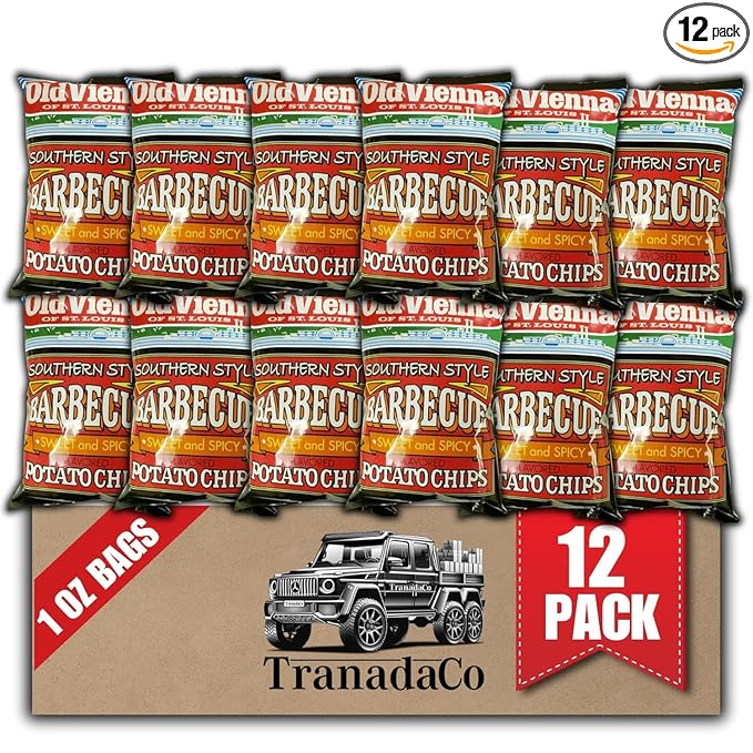Old Vienna of St. Louis Southern Style Sweet and Spicy BBQ Chips 1oz Bags (12 Pack) Snack Box by