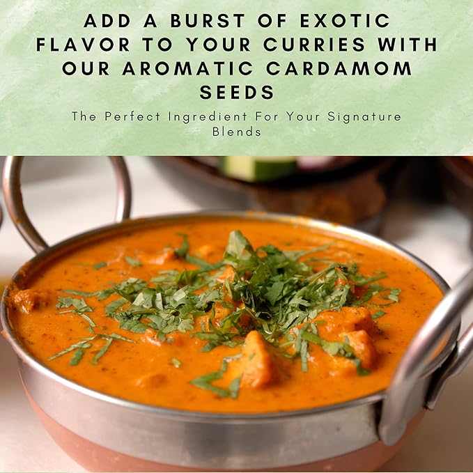 SPICY ORGANIC Premium Decorticated Organic Cardamom Seeds – 100% USDA Organic - Perfect for