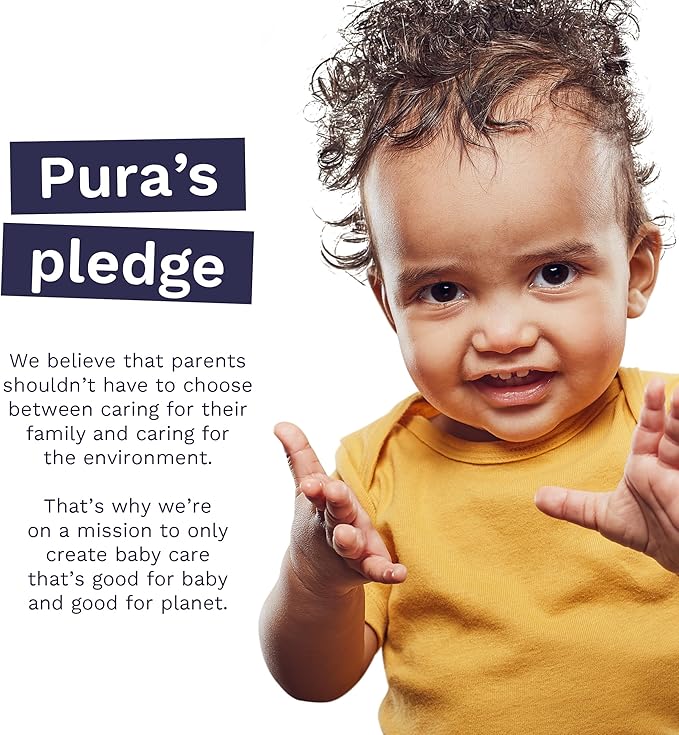 Pura Hypoallergenic Diapers Size 2 (7-13 lbs) Monthly Pack, Totally Chlorine Free, Wetness