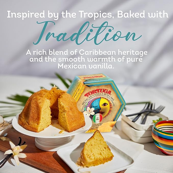 TORTUGA Caribbean Mexican Vanilla Rum Cake - 4 oz Caribbean Rum Cake - The Perfect Premium Gourmet