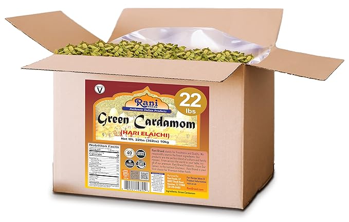 Rani Green Cardamom Pods Spice (Hari Elachi) 352oz (22lbs) 10kg Bulk Box ~ All Natural | Vegan |