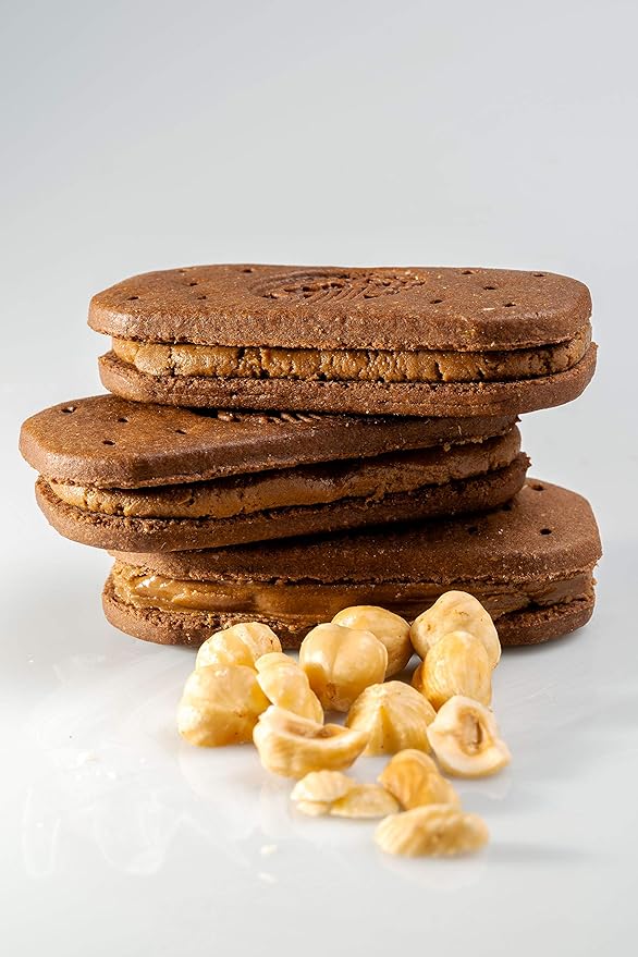 Olyra Hazelnut Cocoa Sandwich Breakfast Biscuits, Healthy Snacks for Adults and Kids, Low Sugar