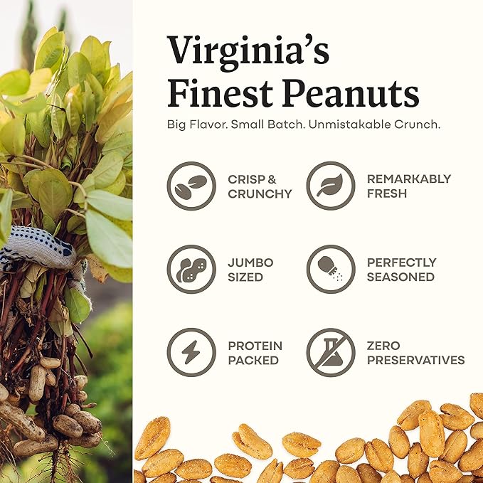 Belmont Peanuts Gourmet Chipotle & Sea Salt Virginia Peanuts, 20 oz (1 Pack) ??Simple Ingredients