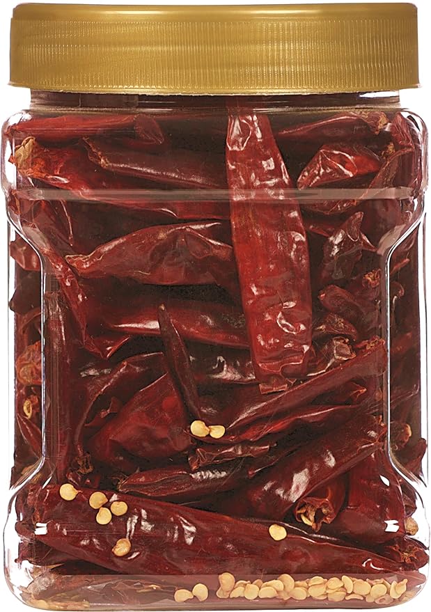 Rani Chilli Whole (Lal Mirch Sabut) 5oz (141g) PET Jar ~ All Natural, Salt-Free | Vegan | No Colors