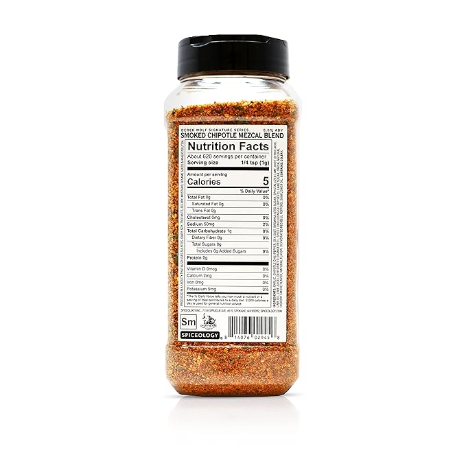 Spiceology & Derek Wolf - Smoked Chipotle Mezcal BBQ Rub - Spirit-Infused Barbeque Rubs, Spices and