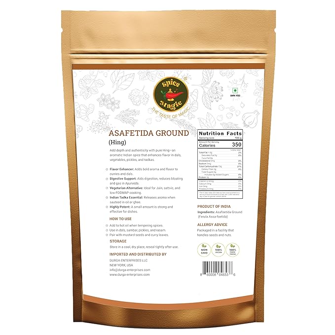 Spice Magic Asafetida Ground (Hing) ~ 100% Pure, Aromatic & Natural I Non-GMO I Indian Origin