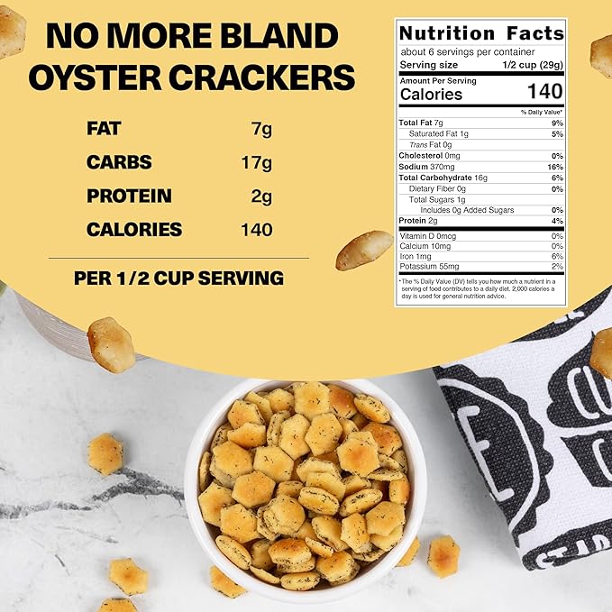 Wicked Minis Soup & Oyster Crackers - Saltine & Salted Flavored Mini Puffed Soup, Savory Snacking