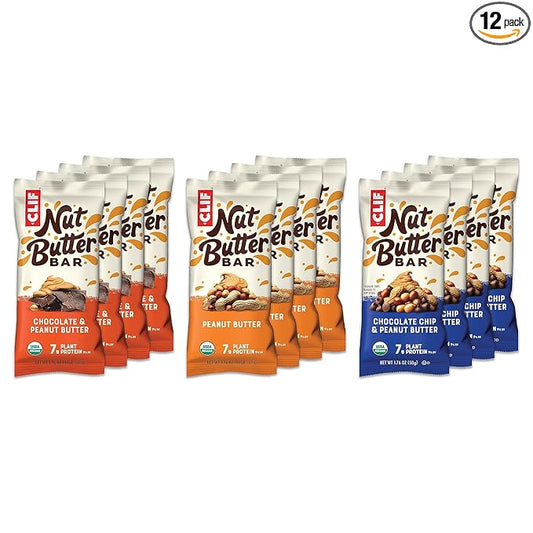 CLIF Nut Butter Bar - Variety Pack - Peanut Butter Filled Energy Bars - Non-GMO - USDA Organic