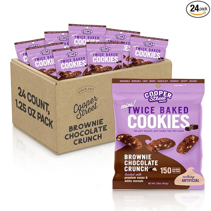 Cooper Street Italian Biscotti Cookies - Twice Baked Biscotti Style Cookie Biscuits in Delicious