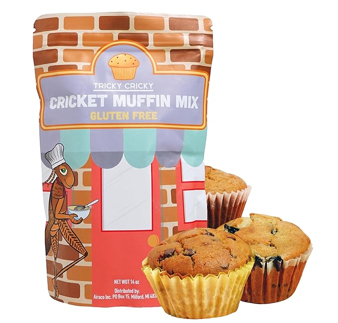 Tricky Cricky Cricket Protein Muffin Mix ??USA Handmade Edible Cricket Flour Baking Mix ??Real USA